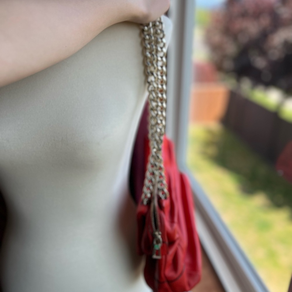 Karen Millen Vibrant Red Shoulder Bag - Picture 3 of 7
